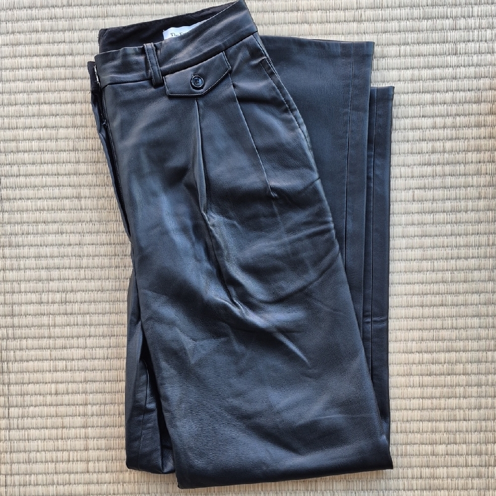 The Frankie Shop Black Leather Pants
